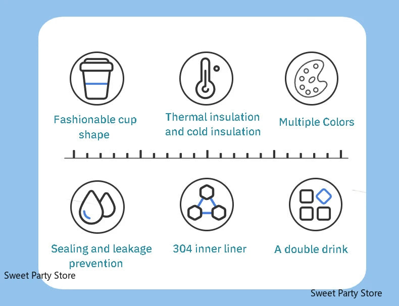 Tyeso Large Capacity Stainless Steel Thermos Bottle